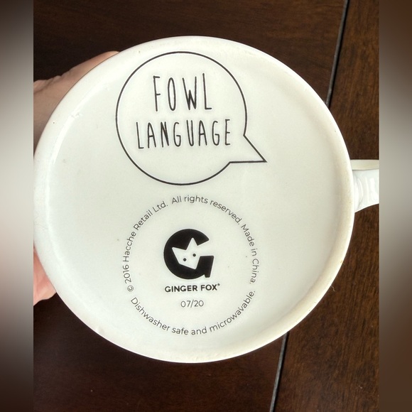 Authentic Original “Fowl Language” Mug by Ginger Fox - Picture 5 of 5